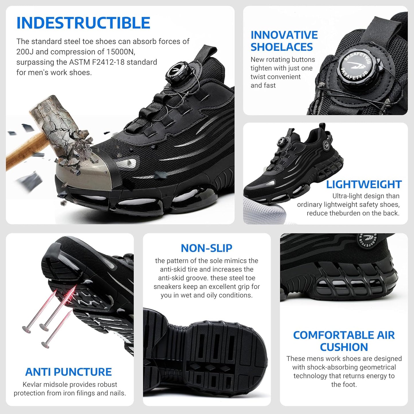 Indestructible Air Cushion Work Sneakers